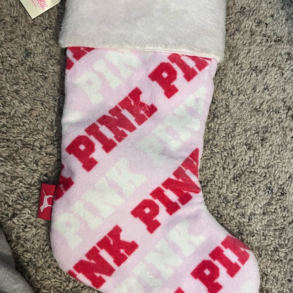 Victoria’s Secret pink Christmas stocking